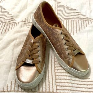 Bebe sport tennis shoes S 7.5 Rose gold